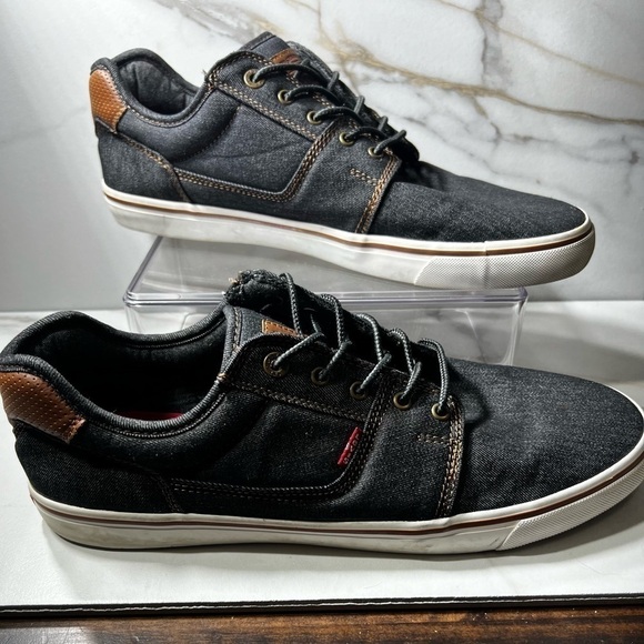 Levis Kaiden Dark Navy‎ Blue Denim Comfort Skate Sneaker Shoe 517811-01A Mens 13 - Picture 1 of 9